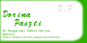dorina paszti business card